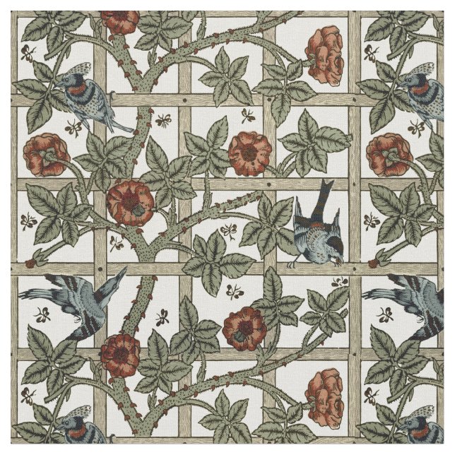 William Morris Vintages "Trellis Pattern" Stoff (Nahaufnahme)