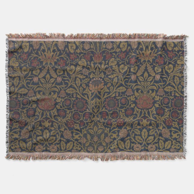 William Morris: Violet & Columbine Throw Blanket Decke (Vorderseite)
