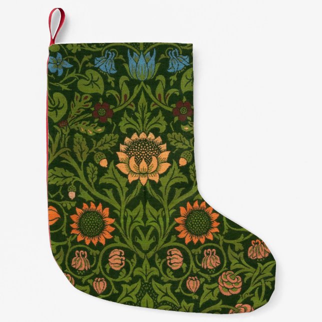 William Morris Violet und Columbine Art Rug Kleiner Weihnachtsstrumpf (Vorderseite)