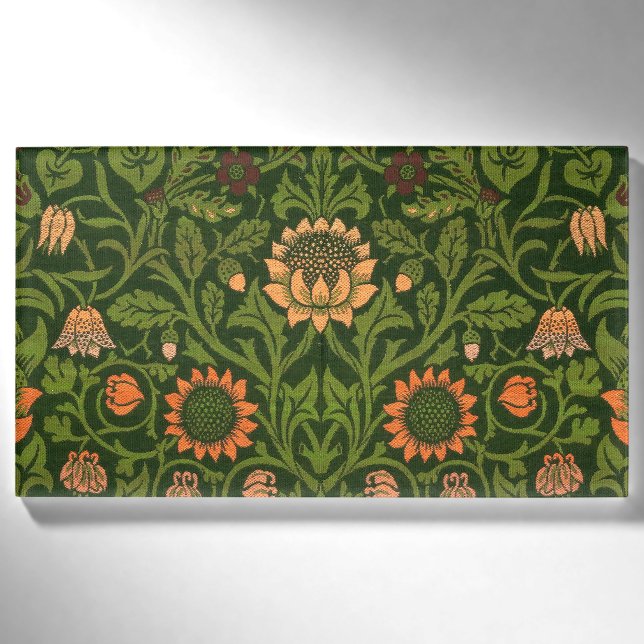 William Morris Violet und Columbine Art Rug Namenschild (Vorderseite)