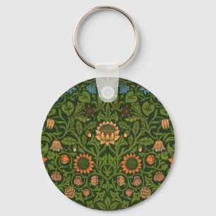 William Morris Violet und Columbine Art Rug Schlüsselanhänger