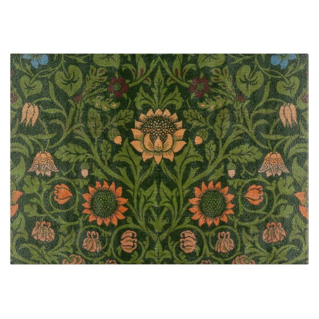 William Morris Violet und Columbine Art Rug Schneidebrett (Vorderseite)