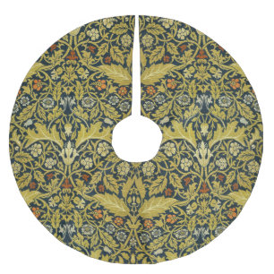 William Morris Violette Columbine Navy Blumen Polyester Weihnachtsbaumdecke