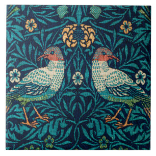 William Morris - Vögel & Blumenmuster Fliese