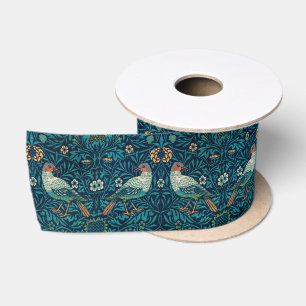 William Morris - Vögel Blumenmuster Spleißen Satinband