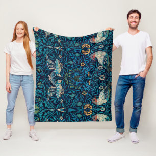 William Morris Vögel Fleecedecke