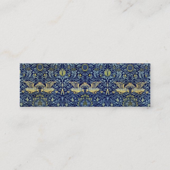 William Morris-Vogel-Muster Mini Visitenkarte (Vorderseite)