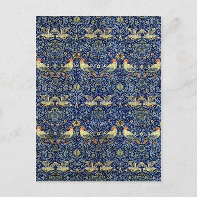 William Morris Vogel Muster Postkarte (Vorderseite)