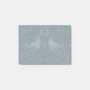 William Morris - Vögel und Blumenmuster Post-it Klebezettel