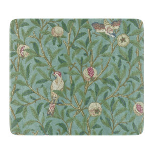 William Morris, Vögel und Granatäpfel - Grün Schneidebrett