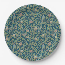 William Morris "Vogel und Granatapfel"  Pappteller