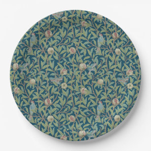William Morris "Vogel und Granatapfel"  Pappteller