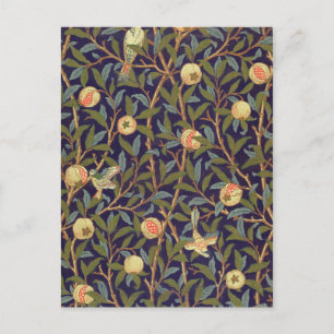 William Morris Vogel und Granatapfel Postkarte