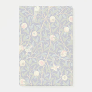 William Morris Vogel und Granatapfel Vintage-Kunst Post-it Klebezettel