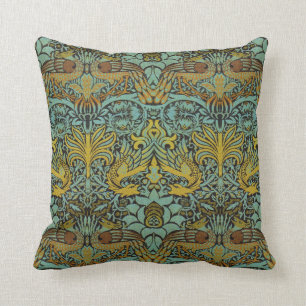 William Morris vor Raphaelite Dragon Pillow Kissen