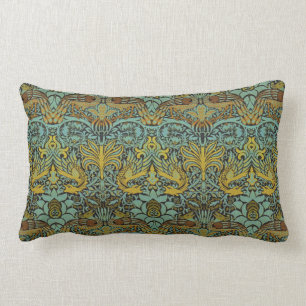 William Morris vor Raphaelite Dragon Pillow Lendenkissen