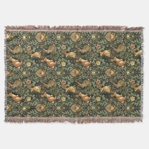 William Morris Wald Blumen Hasen Weihnachten Decke