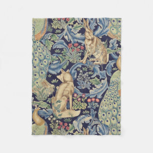 William Morris-Wald-Kaninchen Fleecedecke