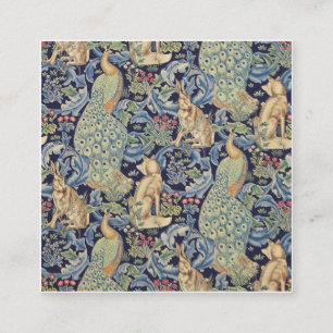 William Morris-Wald-Kaninchen Quadratische Visitenkarte