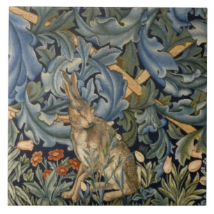 William Morris Wald Rabbit Floral Art Nouveau Fliese