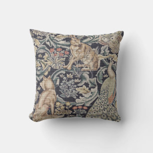 William Morris Waldkaninchen, Pfau und Fuchs  Kissen