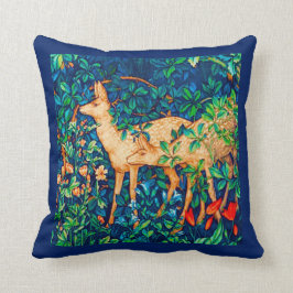 William Morris-Waldrotwild-Tapisserie-Druck Kissen