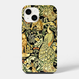 William Morris Waldteppich Fuchs Hase Pfau iPhone 14 Hülle