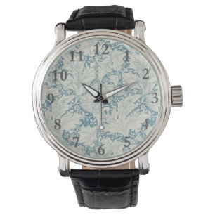William Morris Wallflower Blue Damask Armbanduhr
