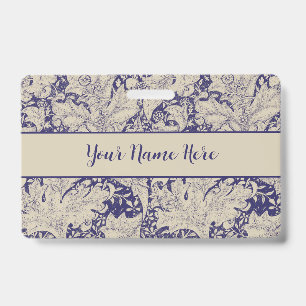 William Morris Wallflower Blue Damask Ausweis
