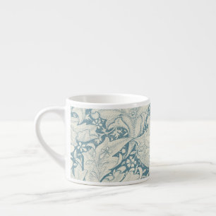 William Morris Wallflower Blue Damask Espressotasse
