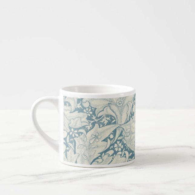 William Morris Wallflower Blue Damask Espressotasse (Links)