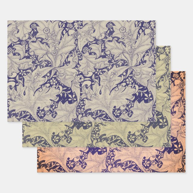 William Morris Wallflower Blue Damask Geschenkpapier Set (Set)