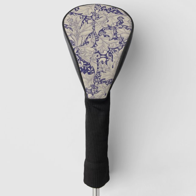William Morris Wallflower Blue Damask Golf Headcover (Vorderseite)