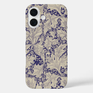 William Morris Wallflower Blue Damask iPhone 16 Hülle