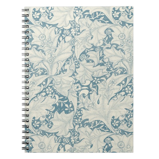 William Morris Wallflower Blue Damask Notizblock (Vorderseite)
