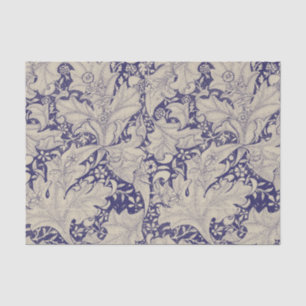 William Morris Wallflower Blue Damask Seidenpapier