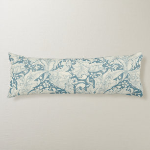 William Morris Wallflower Blue Damask Seitenschläferkissen
