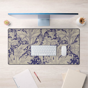 William Morris Wallflower Muster Antik Blau Schreibtischunterlage