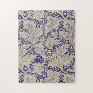 William Morris Wallflower Muster Antique Blau