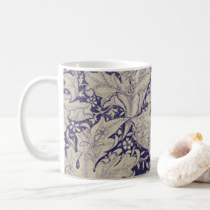 William Morris Wallflower Muster Antique Blau Kaffeetasse