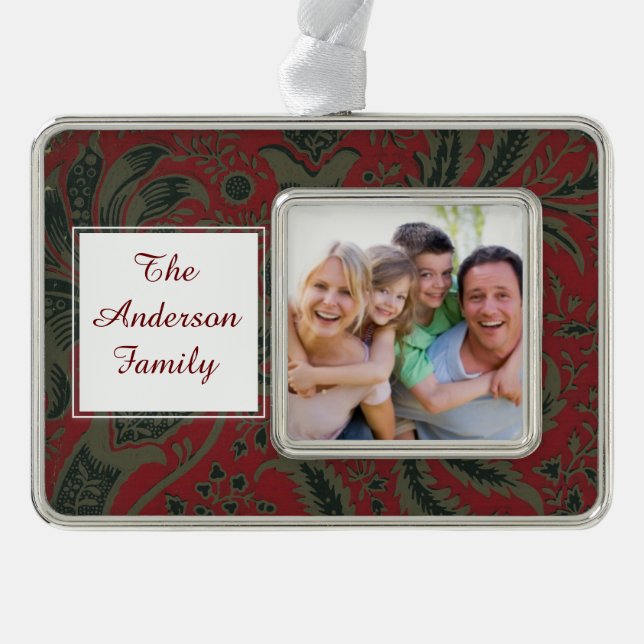 William Morris Wallpaper Pattern Rahmen-Ornament Silber (Vorderseite)