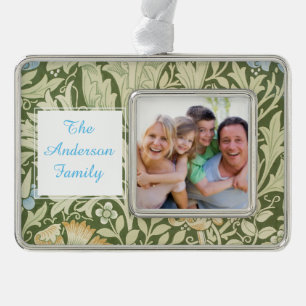 William Morris Wallpaper Pattern Rahmen-Ornament Silber