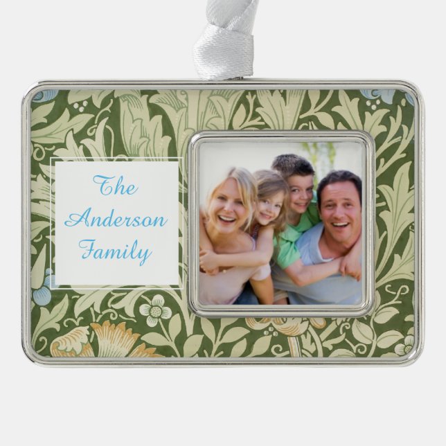 William Morris Wallpaper Pattern Rahmen-Ornament Silber (Vorderseite)