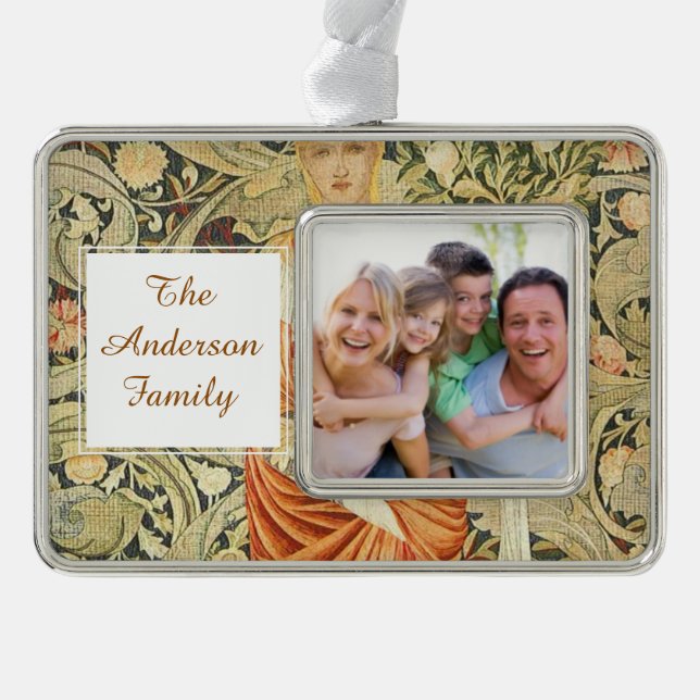 William Morris Wallpaper Pattern Rahmen-Ornament Silber (Vorderseite)