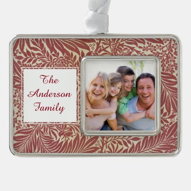 William Morris Wallpaper Pattern Rahmen-Ornament Silber (Vorderseite)