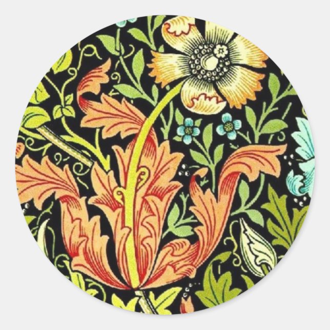 William Morris Wallpaper Runder Aufkleber (Vorderseite)
