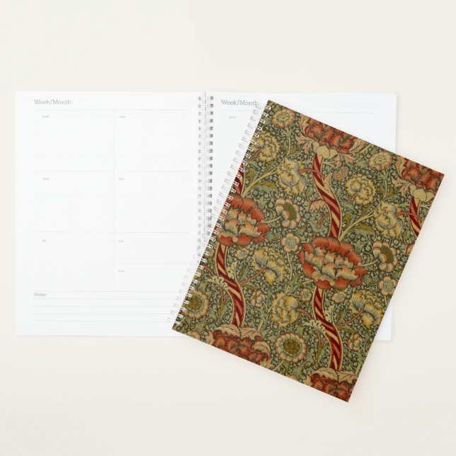 William Morris Wandle Anglais Floral Damask Design (Devant avec enveloppe)