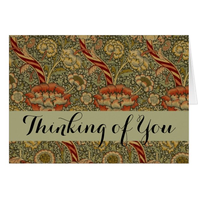 William Morris Wandle English Floral Damask Design (Vorderseite (Horizontal))