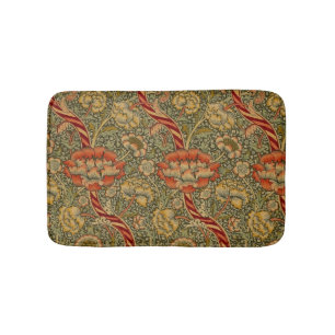 William Morris Wandle English Floral Damask Design Badematte