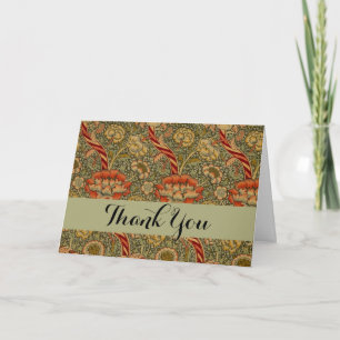 William Morris Wandle English Floral Damask Design Dankeskarte